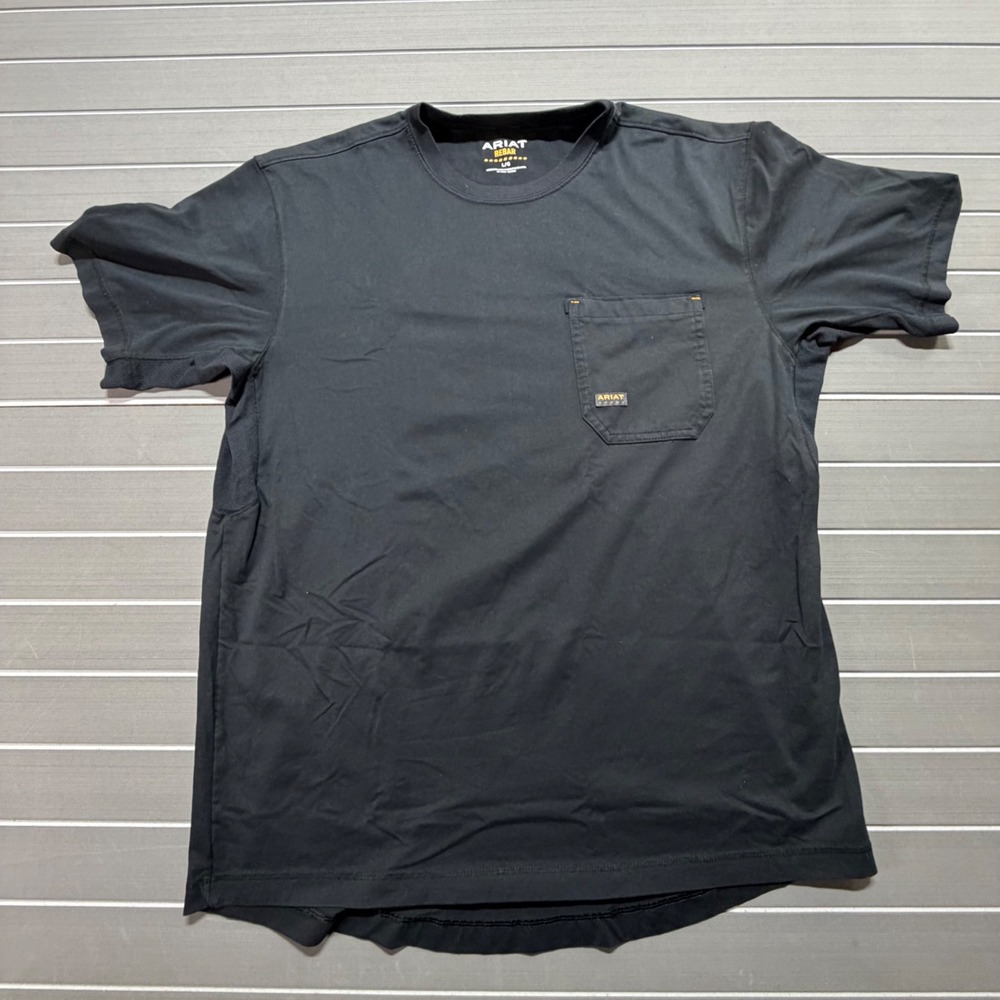Ariat Rebar Workman Born For This Black Pocket T-Shirt Mens Large